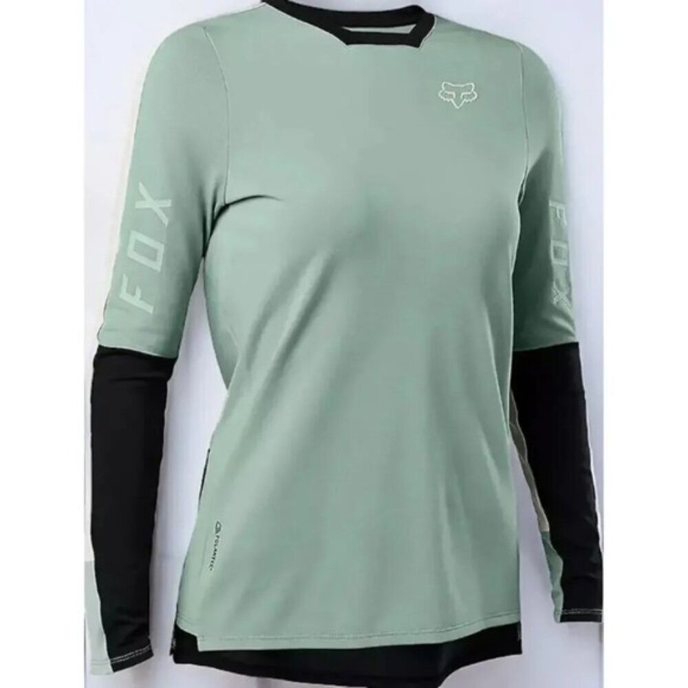 Fox Racing Defend Pro Long Sleeve Jersey in Eucalyptus - Size Extra Large